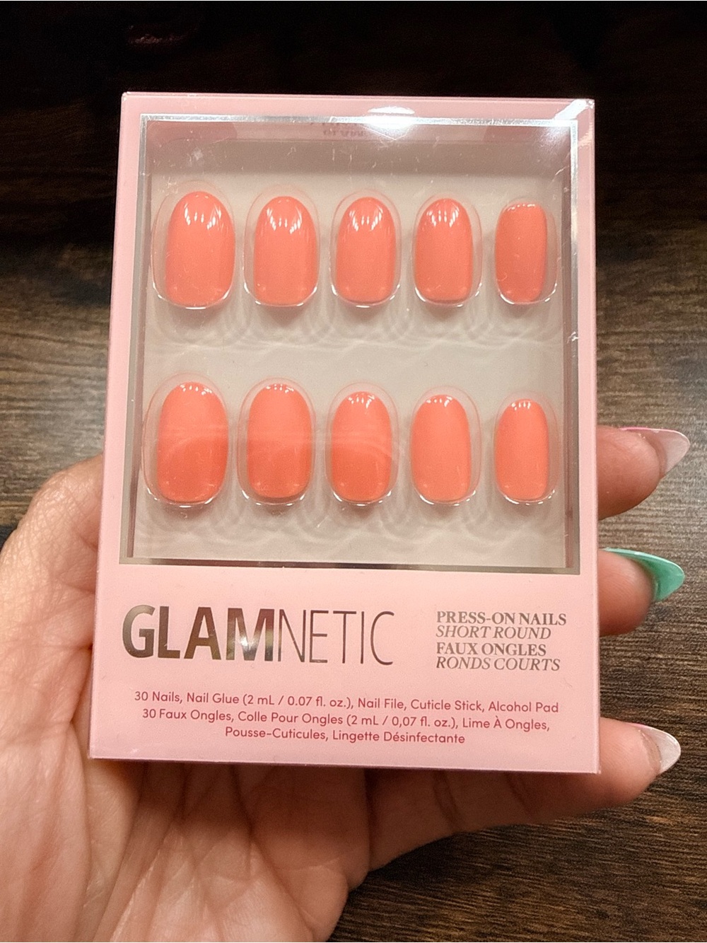 GLAMNETIC Apricot Press-On Nails - Short Round